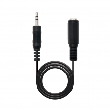 Cable de audio jack 3.5mm nanocable 1.5m - macho - hembra