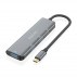 Aisens - Hub Usb 3.2 Gen1 5G Usb-C, Usb-C/M-1Xusb-C/H-3Xusb-A/H, Gris,