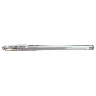 Pilot Boligrafo de Gel G1 - Recargable - Punta de Bola 0.7mm - Trazo 0.32mm - Cuerpo Transparente - Color Plata
