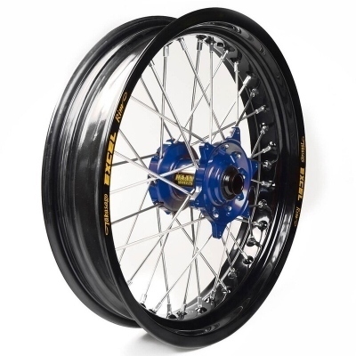 Rueda completa Haan Wheels aro negro 16-3,50 buje azul 1 25150/3/5 1 25150/3/5