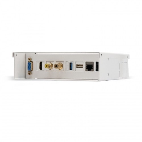Caja de conexiones multimedia de pared VGA+HDMI+JACK3.5+RCA+2xUSB+2xRJ45, Blanco