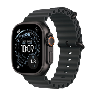 Watch Apple Watch Ultra 3 (2025) 5G 49mm Black Titanium Case with Ocean Band - Black