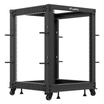 Armario lanberg abierto rack 19 pulgadas 15u - 600x600 negro