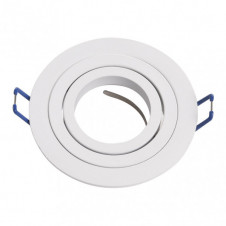 Empotrable Orientable Cenote 1xgu10 Redondo Blanco 2x9,2x9,2 Cm 8 De Corte.c/portalampara