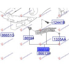 REAR BUMPER SIDE BRACKET PLASTIC (O)