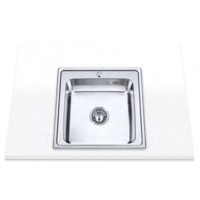Edesa Veleta SE 50 1C Lavabo sobre-encimera Plaza Acero inoxidable