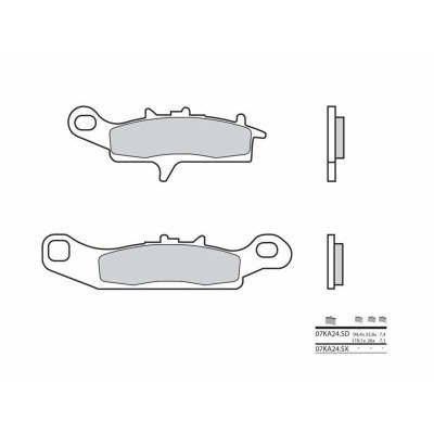 Pastillas de freno sinterizadas Brembo 07KA24SD 07KA24SD