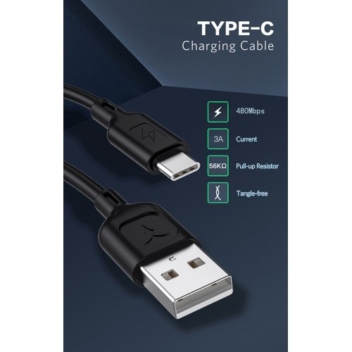CONEXION USB Macho - USB Macho TIPO C 3Amp - 1.2Mtr