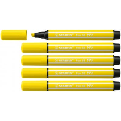 Pen 68 MAX rotulador Amarillo 5 pieza(s)