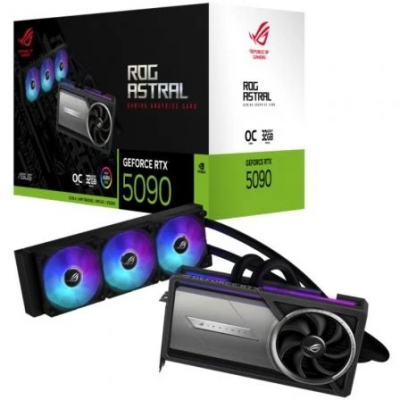 Tarjeta gráfica Asus ROG Astral LC GeForce RTX 5090 OC - 32GB GDDR7 | Overclock de fábrica | Refrigeración líquida