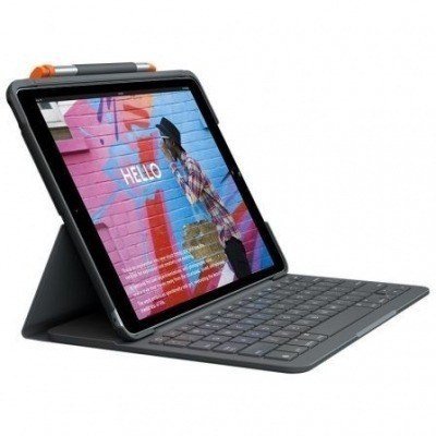 Funda con Teclado Logitech Slim Folio para Tablets Apple Ipad Pro de 10.2 2019-2020/ Grafito