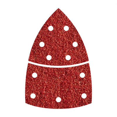 Pack 10 hojas abrasivas adhesivas, 2 piezas para madera/metal grano 120 95mm 1814000 wolfcraft