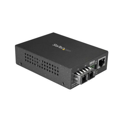 Conversor de medios gigabit ethernet a fibra startech sc monomodo para redes