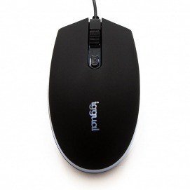Iggual Ratón óptico COM-LED-1600 dpi, con cable, negro