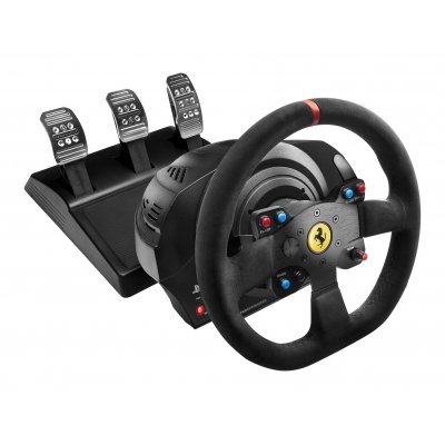 T300 Ferrari Integral Racing Wheel Alcantara Edition Negro Volante + Pedales Analógico/Digital PC, PlayStation 4, Playstation 3