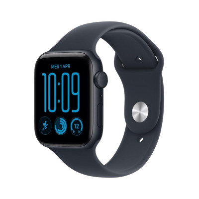 Smartwatch apple watch se 3 gps 44mm midnight aluminium case with navy blue sport band s - m