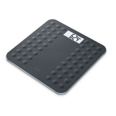 BÁSCULA DE BAÑO BEURER GS-300 BLACK - VIDRIO DE SEGURIDAD CON SUPERFICIE ANTIDESLIZANTE - PANTALLA LCD - HASTA 180KG - PRECISIÓN 100G