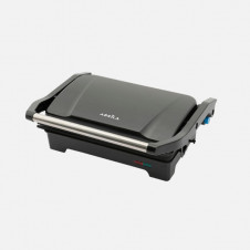 Grill Parrilla Rabion 1200w Negro Apertura 180º Placa 26x16,5cm Antiadh.luz Ind.tact.fro 11,5x29,5x26cm