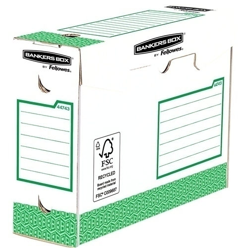 Fellowes Bankers Box Basic Pack de 20 Cajas de Archivo Definitivo A4+ 100mm - Extra Resistente - Montaje Manual - Carton Reciclado Certificacion FSC