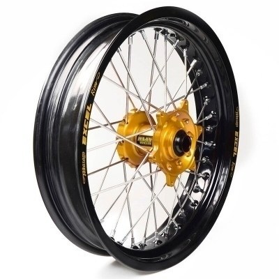 Rueda completa Haan Wheels aro negro 16,5-3,50 buje oro 1 55255/3/2 1 55255/3/2