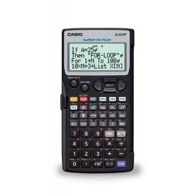 Casio FX-5800PLUS Calculadora Programable de Sobremesa - Pantalla de 4 Lineas - 664 Funciones - 26 Memorias - 128 Formulas Almacenadas - Alimentacion con Pilas