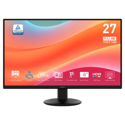 MSI MONITOR PRO MP272L. 27. PLANO IPS. 1920x1080 . 100HZ. NEGRO