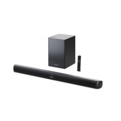 Barre de Son Sharp HT-SBW202 200W Sans Fill Bluetooth Télécommande Montage Mural USB Noir ( Enceinte TV et Hi-Fi ) -