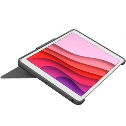 Funda con Teclado Logitech Combo Touch para Tablets Apple Ipad 7ª / 8ª y 9ª Generación 10.2/ Gris