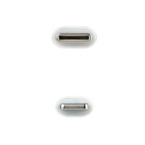 Cable USB 2.0 Tipo-C Lightning Nanocable 10.10.0602/ USB Tipo-C Macho - Lightning Macho/ 2m/ Blanco
