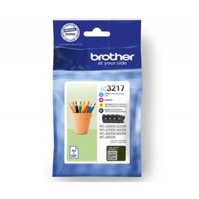 Brother LC3217 Pack de 4 Cartuchos de Tinta Originales - LC3217VAL