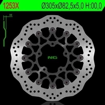 Disco de freno NG ondulado1253X Ø305 x Ø82.5 x 5 1253X