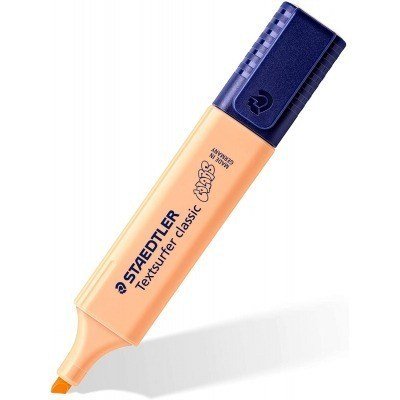 Staedtler Textsurfer Classic 364 Pastel Rotulador Marcador Fluorescente - Punta Biselada - Trazo entre 1mm-5mm - Tinta con Base de Agua - Color Melocoton