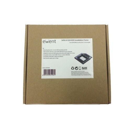 Ewent EW7005 Adaptador HDD/SSD SATA para Unidad Óptica 12,7 mm