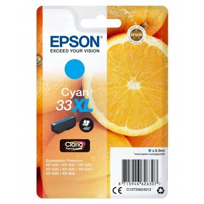 Epson T3362 (33XL) Cyan Cartucho de Tinta Original - C13T33624012