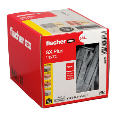 Taco sx plus ø14 x 70 mm, caja 20 uds