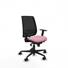 Piqueras y Crespo Alares sincro malla negra bali rosa brazos 1D base nailon ruedas 65 mm nailon