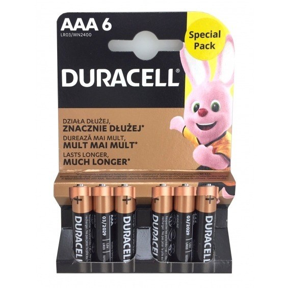 Duracell Plus Pack de Pilas Alcalinas AAA LR03 1.5V 4 Unidades