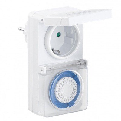 Programador silver electronic analógico - 24 horas - 3600w - 250v - 16a - 50hz - ip 44 - ajustanble 30 minutos - 24h