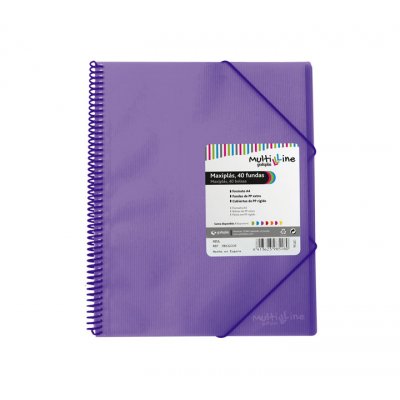 CARP. GRAFOPLAS 40 FUNDAS MAXIPLAS C/ESPIRAL LILA