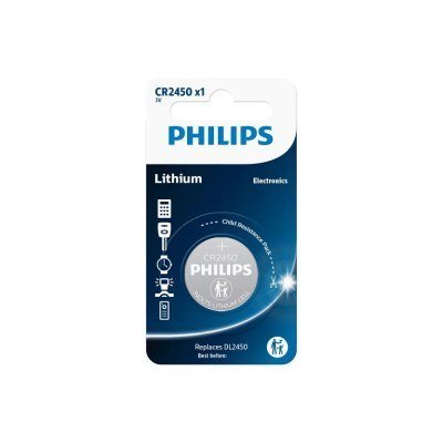 Pila Litio CR2450 PHILIPS 3Vdc (Blister 1 pila)