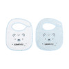 Set de 2 baberos rizo+velour Bear with me Azul