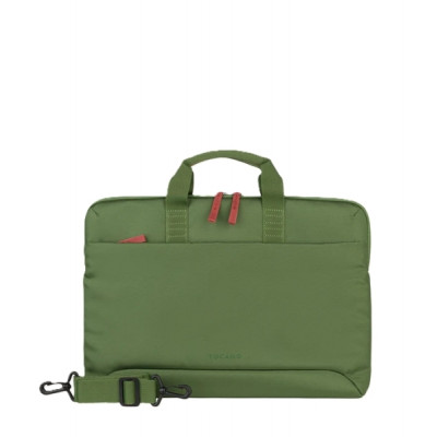 Tucano Smilza Maletin Portatil 15,6 - Tamaño Slim - Sistema Anti-Choques - Mango Doble - Color Verde