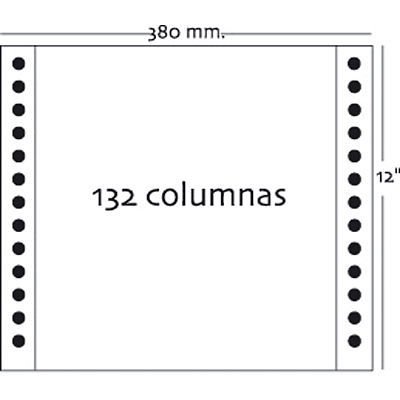 Caja 2500h Papel 1h 380x12 Pautado azul