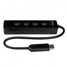 ADAPTADOR CONCENTRADOR HUB USB 3.0 4 PUERTOS SALIDAS NEGRO