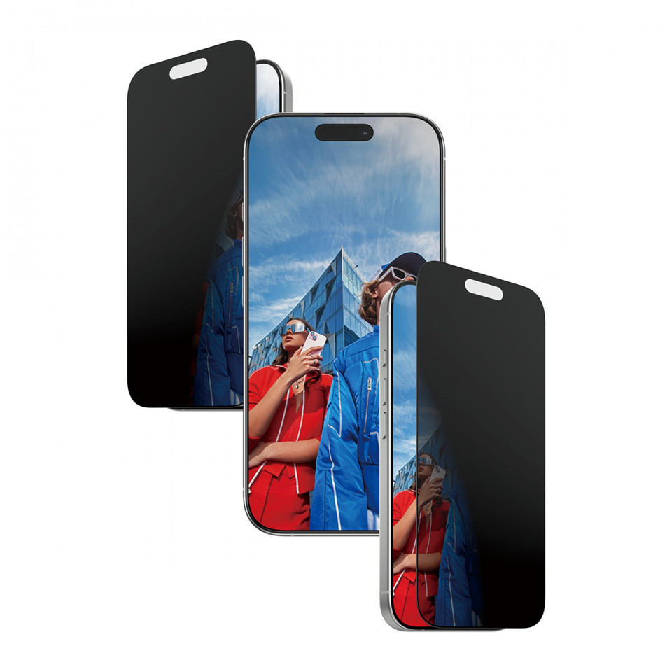 2-Way Privacy Screen Protector iPhone 17 | iPhone 16 Pro | Ultra-Wide Fit w. EasyAligner Protector de pantalla Apple 1 pieza(s)