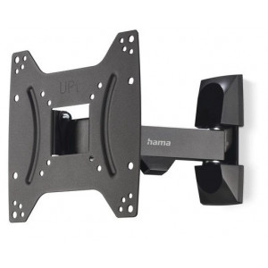 Soporte TV orientable de pared Hama 00220821, 19-48 pulgadas, hasta 20 kg, 2 articulaciones, VESA 200x200 mm, orient. 180°, incl. -12°/+5°, negro
