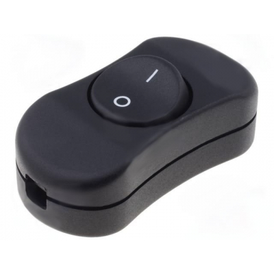 Interruptor Unipolar Pasante Balancin 3A/250Vac color Negro OFF-ON