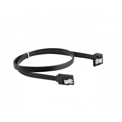 Cable sata iii lanberg 6gb - s hembra hembra angulo clip metal 30cm negro