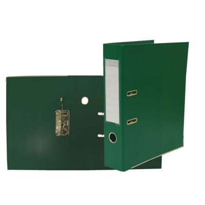 Bismark Archivador A-Z Formato Folio - PVC de Gran Resistencia - Tarjetero en el Lomo - Cartoneras Metalicas en el Borde Inferior - Mecanismo de Palanca - Color Verde