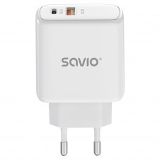 Savio LA-12 cargador de dispositivo móvil Universal Blanco Corriente alterna Carga rápida Interior